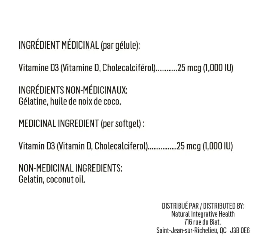 Vitamin D3 Supplements in General Health